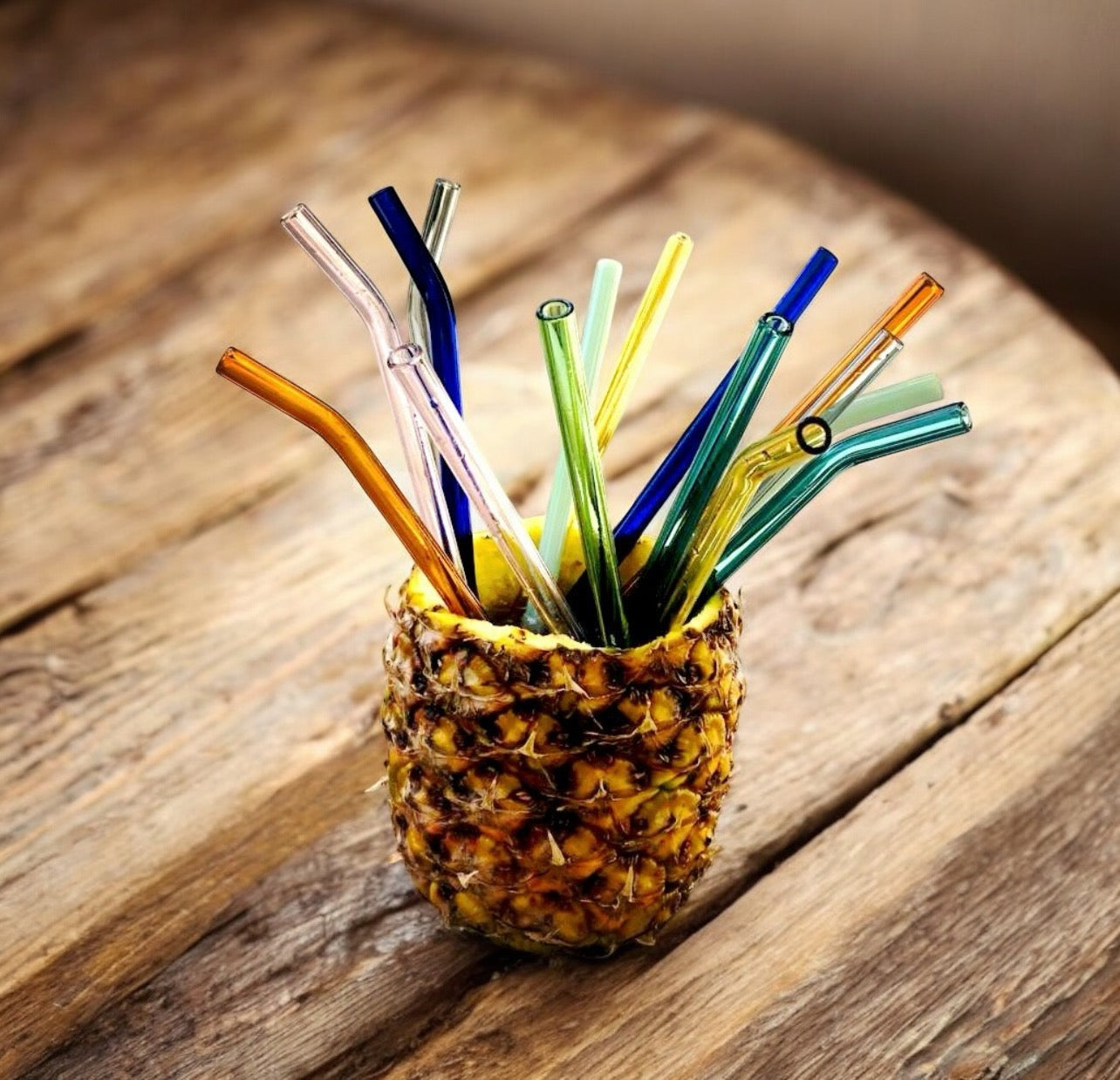 Pailles en verre (lot de 4)