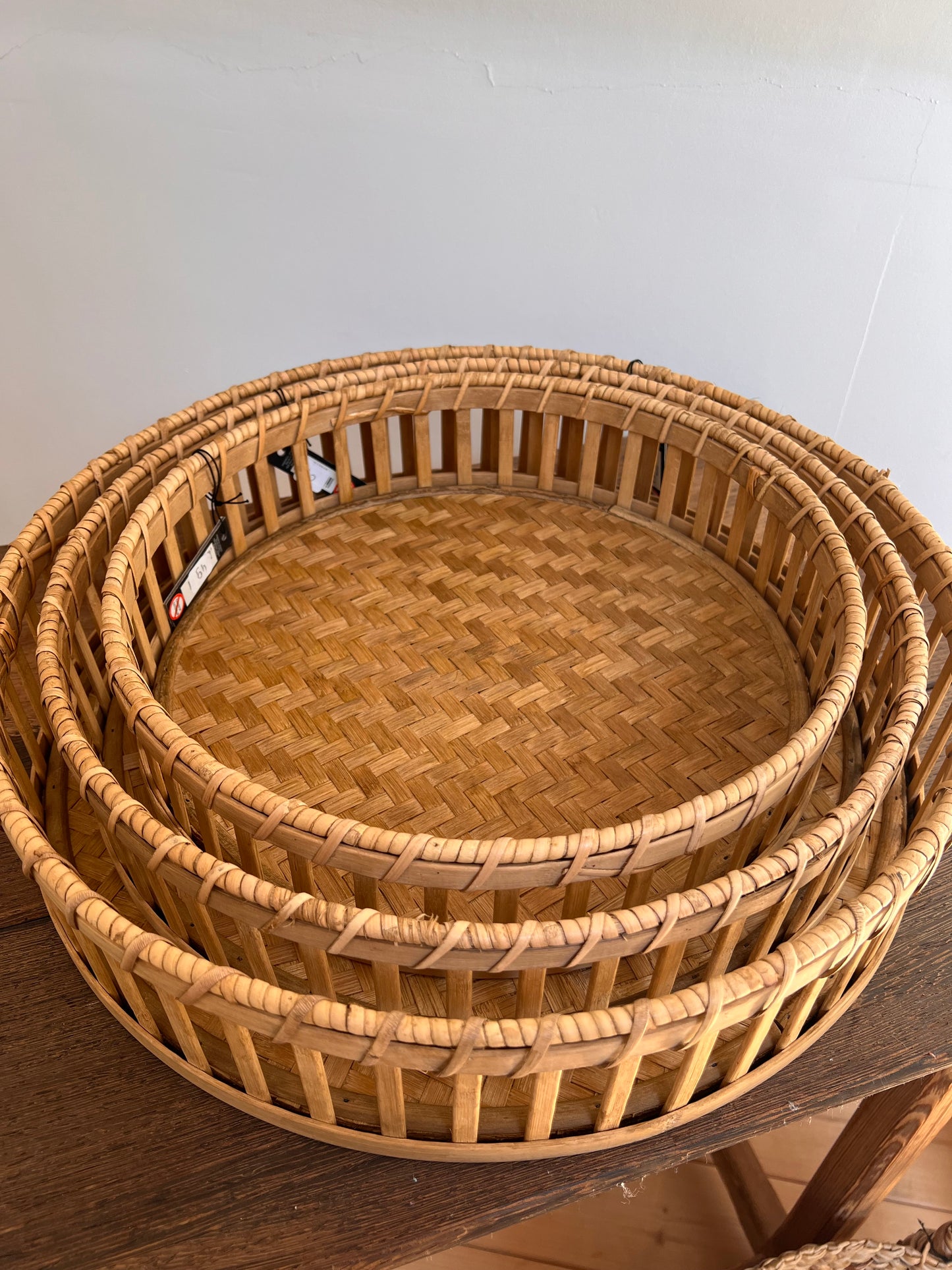 Plateau rond bambou