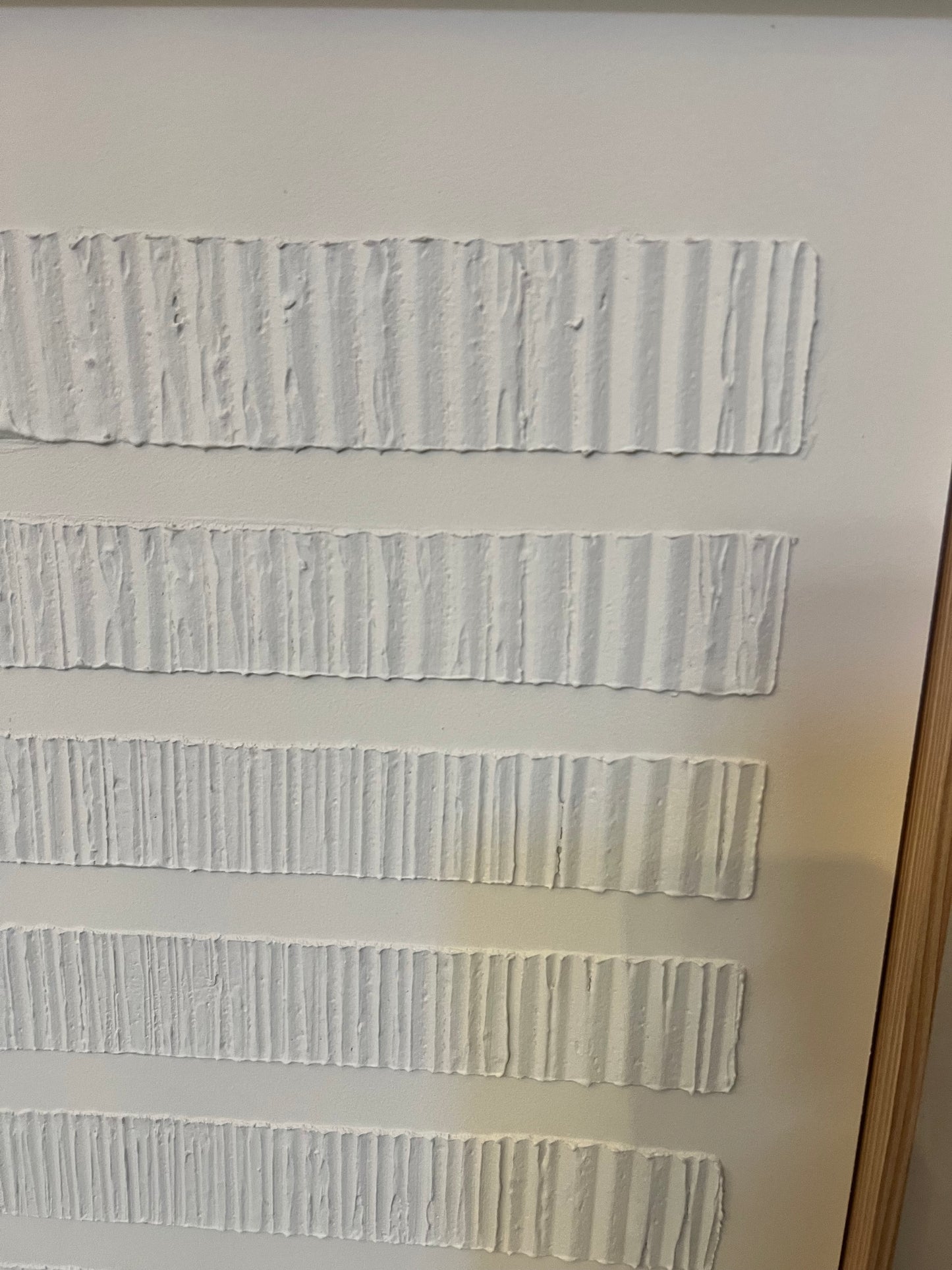 Cadre blanc à motifs peints