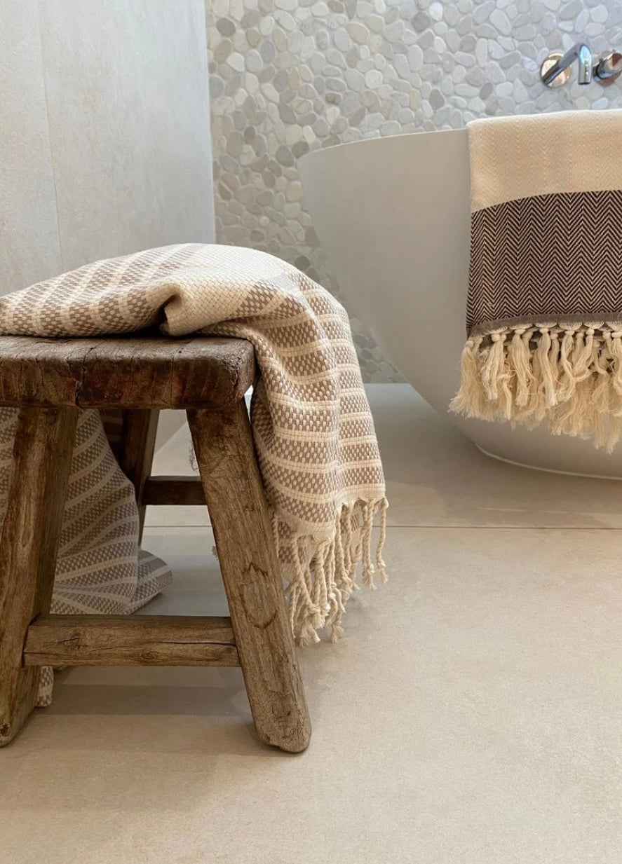 Serviette de plage Nice beige