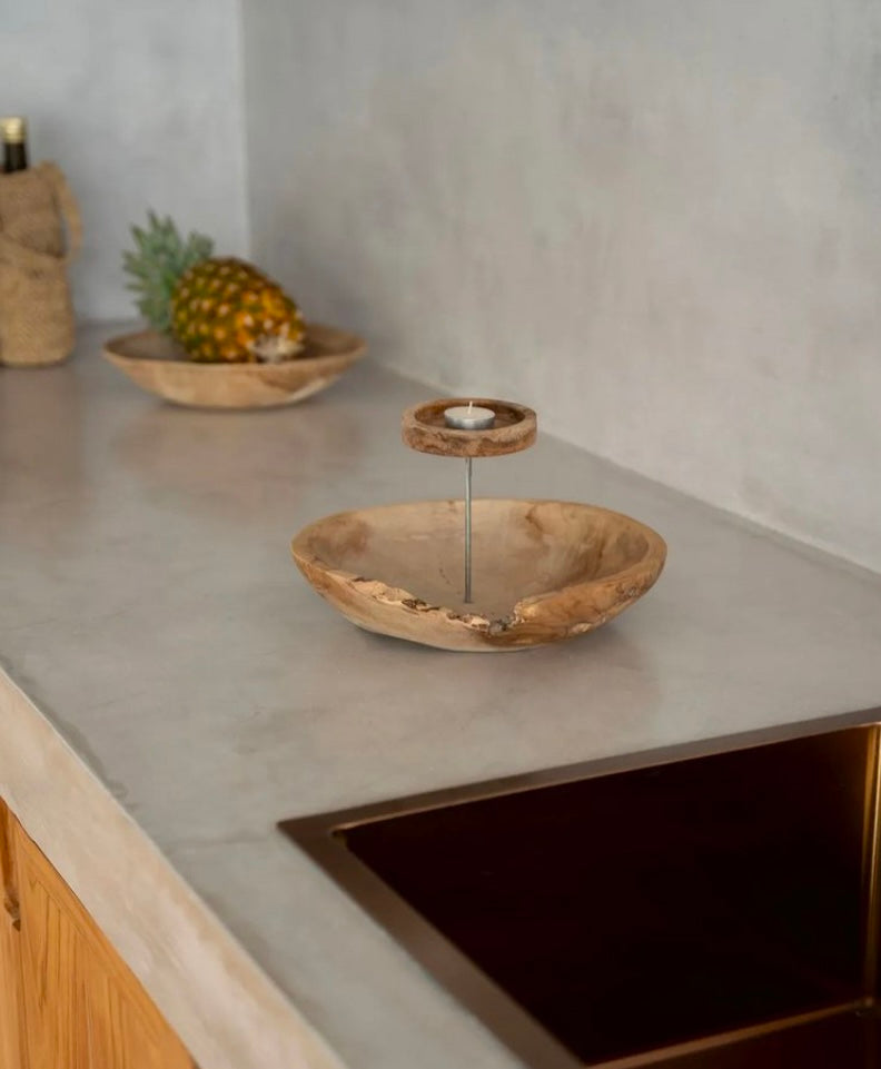 Plat Linta avec support pour bougie