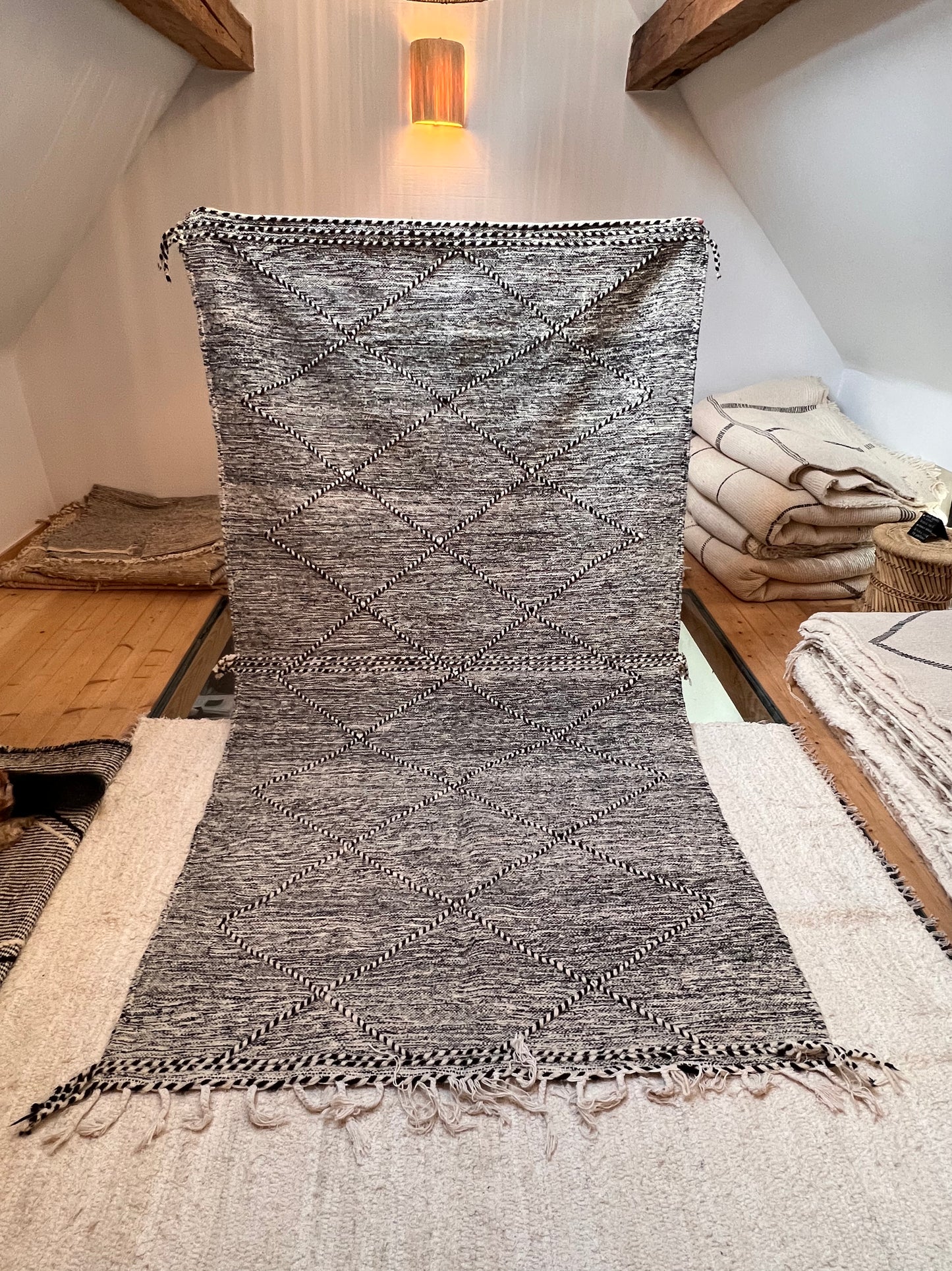Tapis kilim M noir 140/249cm