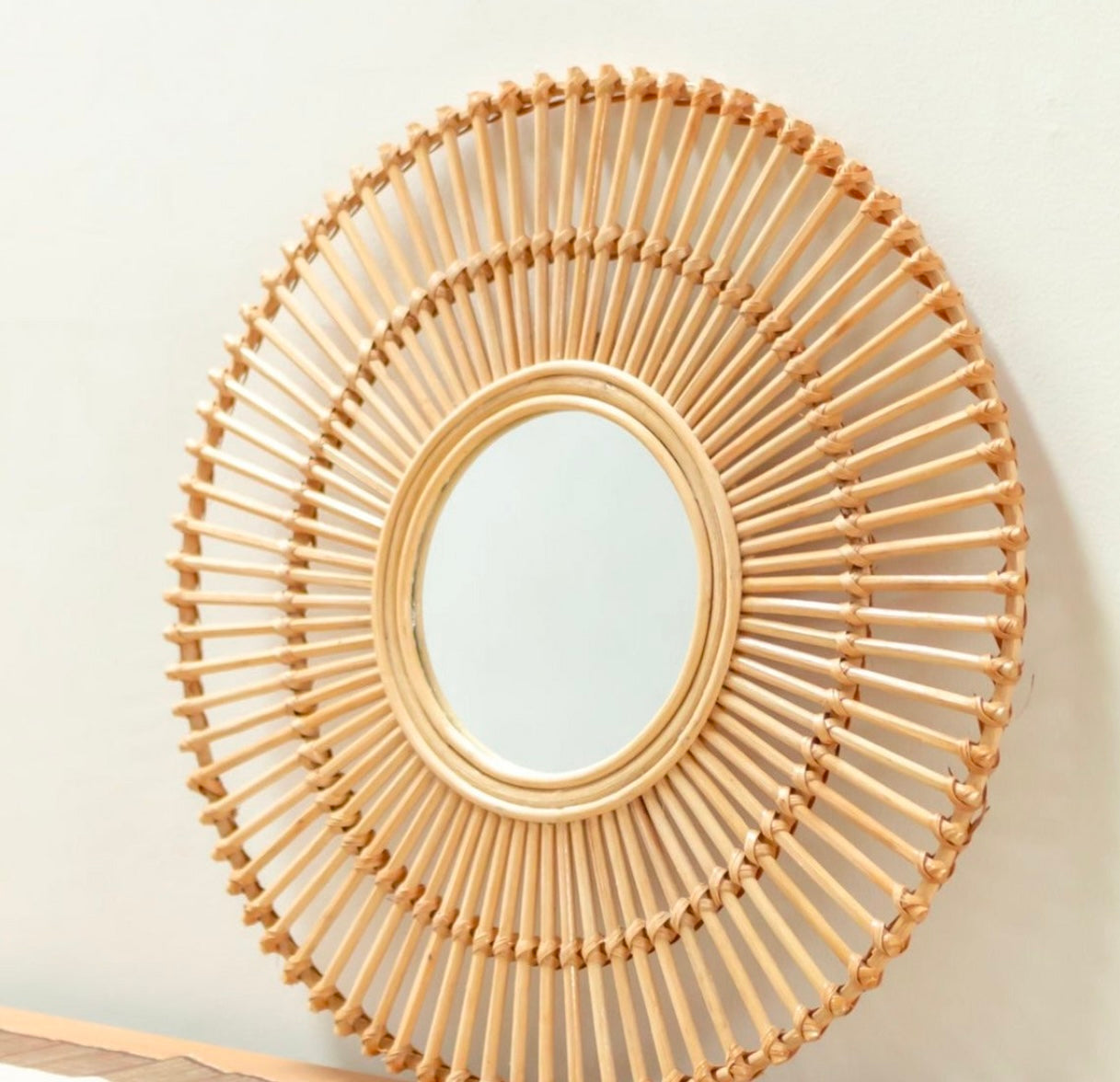 Miroir rotin lia