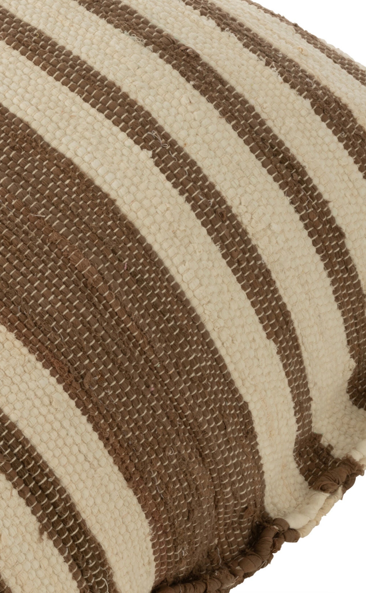 Pouf poire marron blanc beige