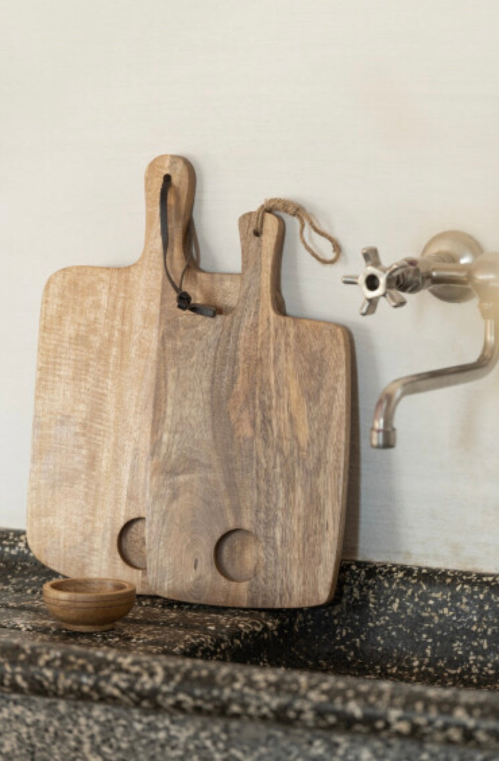 Planche & bol en bois de manguier
