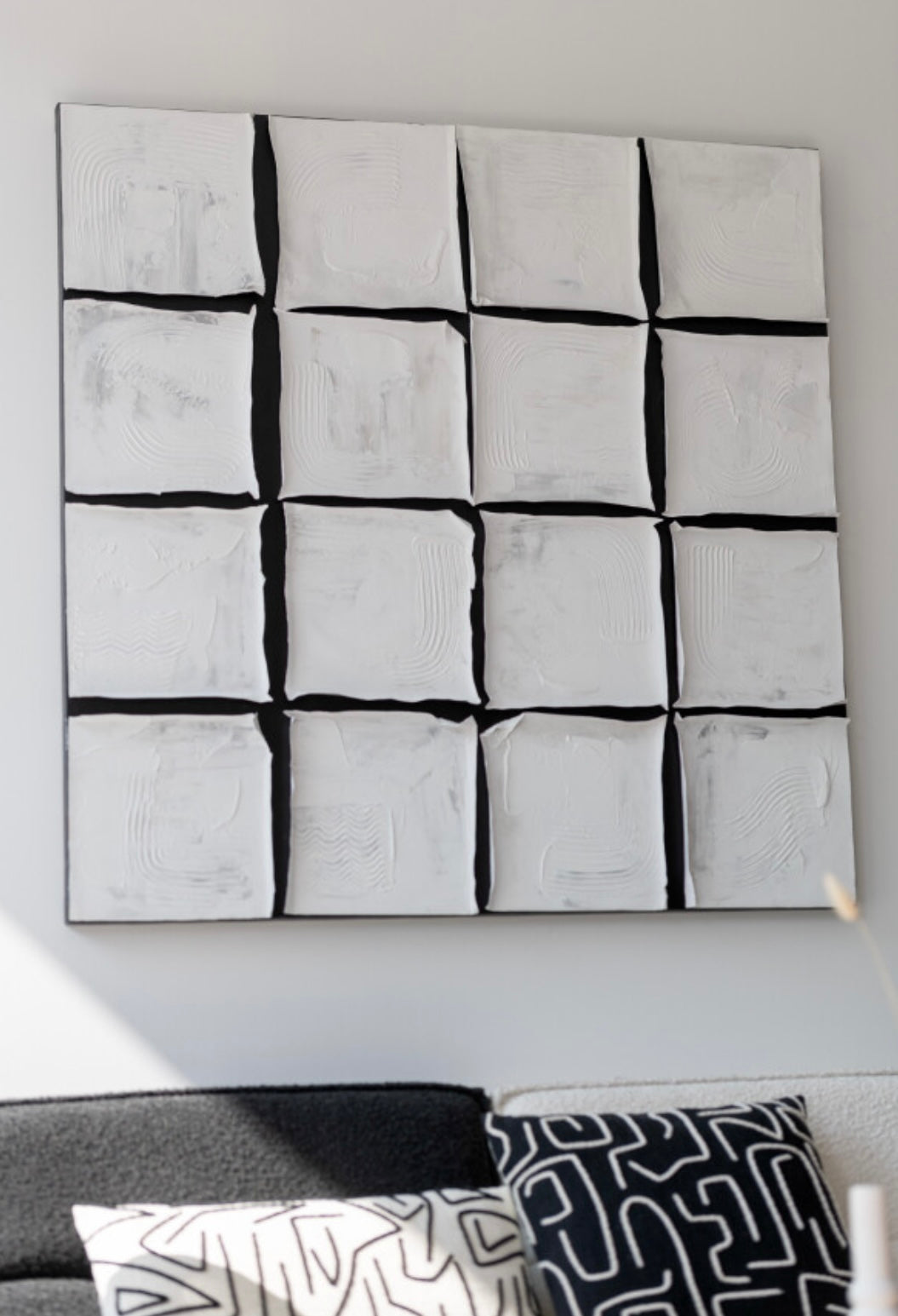 Toile noire et carrée acrylique PAS D’ENVOI!!!!!
