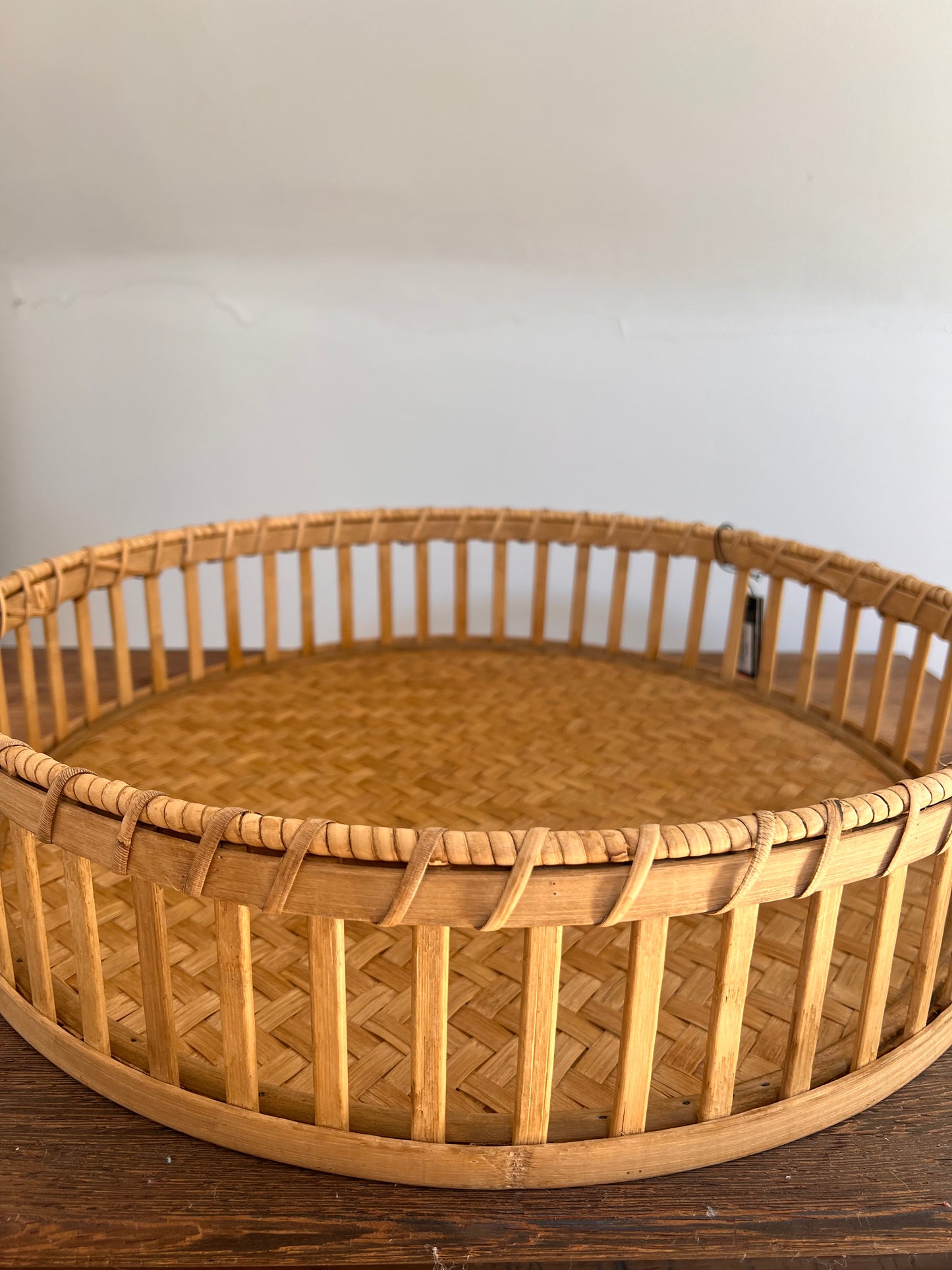 Plateau rond bambou