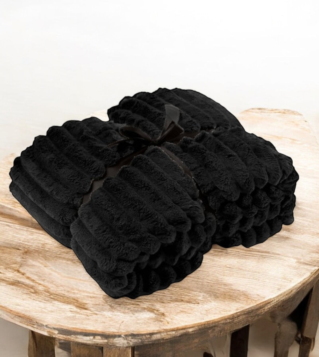 Plaid cosy ricky•beige clair, beige foncé, brun, noir ou crème