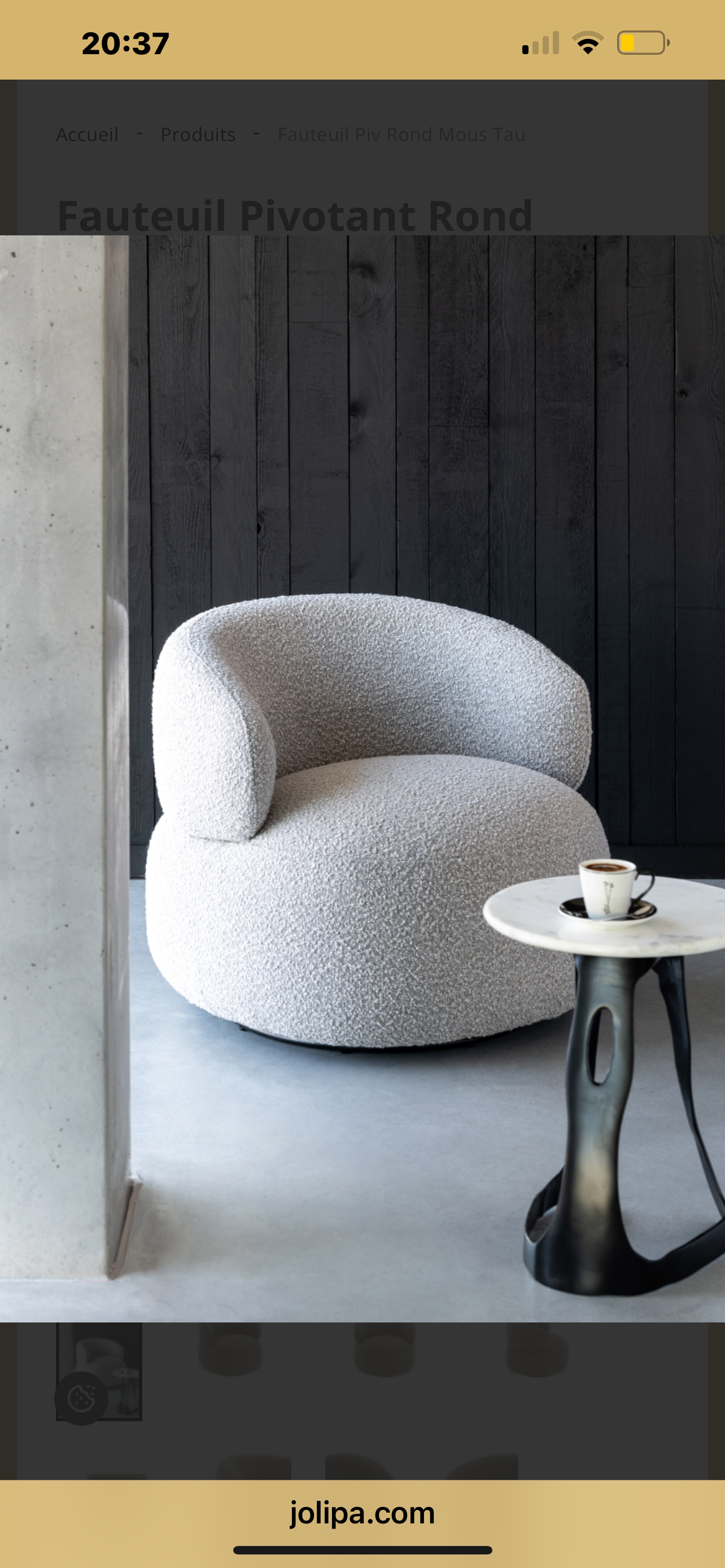 Fauteuil pivotant PAS D’ENVOI!!!