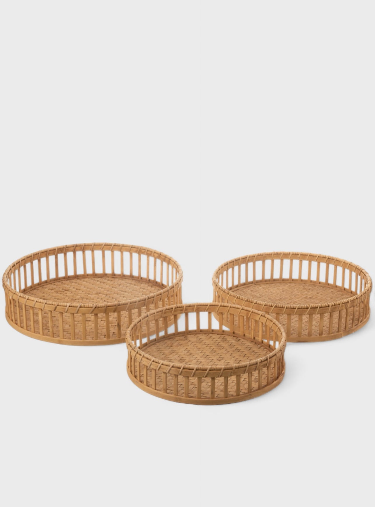Plateau rond bambou