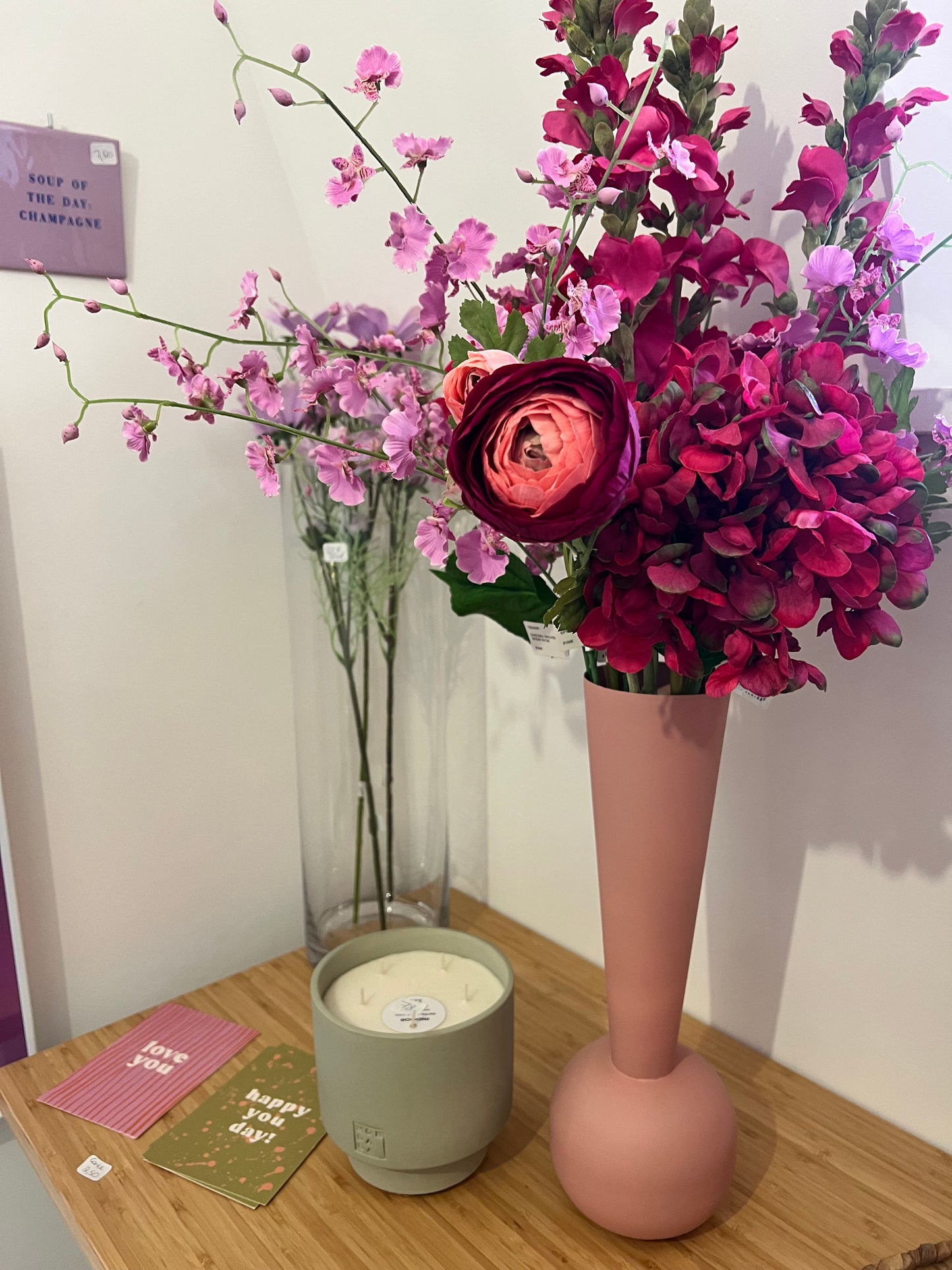 Vase vieux rose