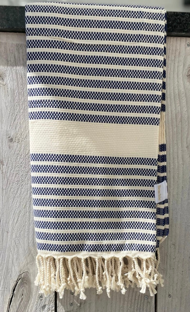 Serviette de plage Nice bleu marine
