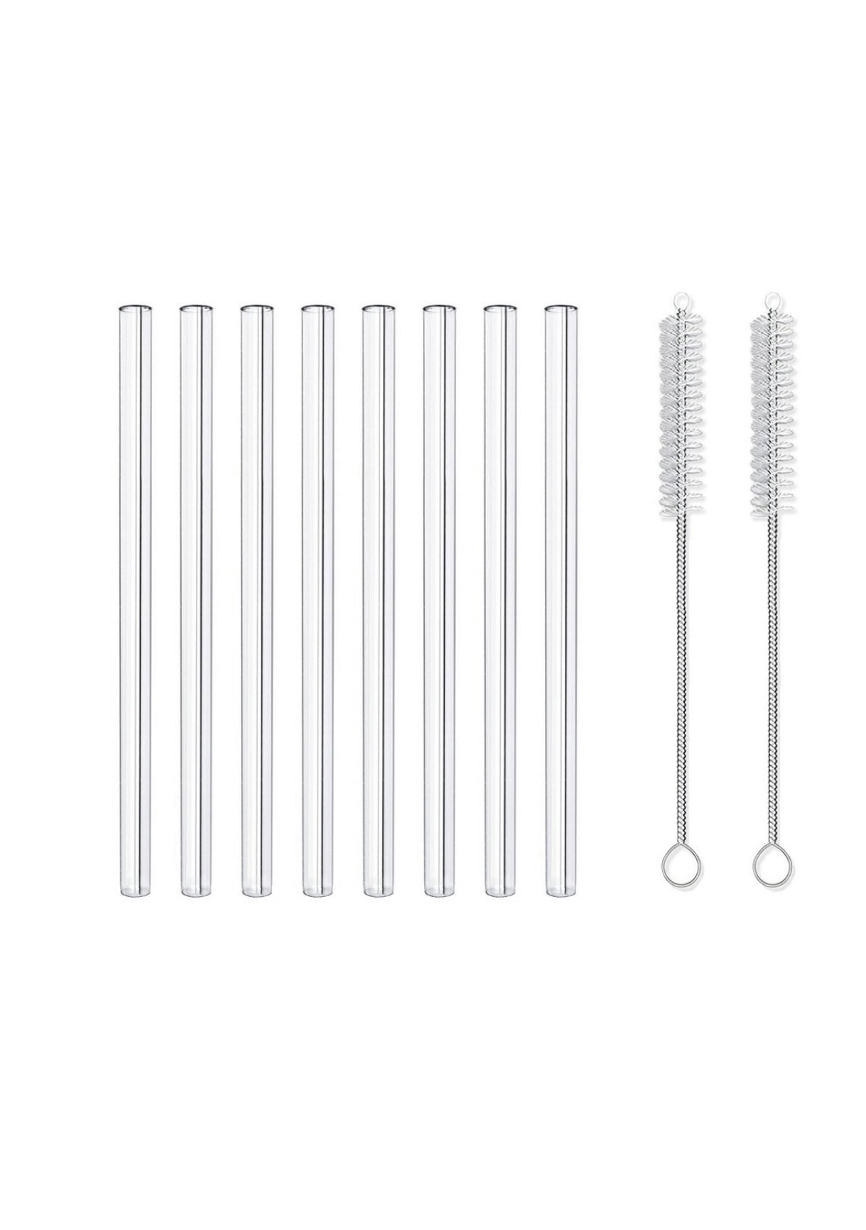 Pailles courtes transparentes (lot de 4)