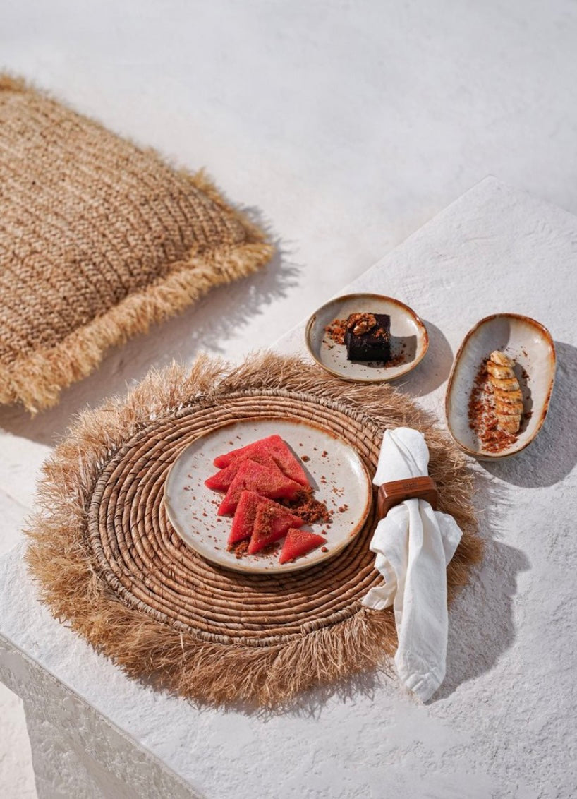 Set ou centre de table raphia banane
