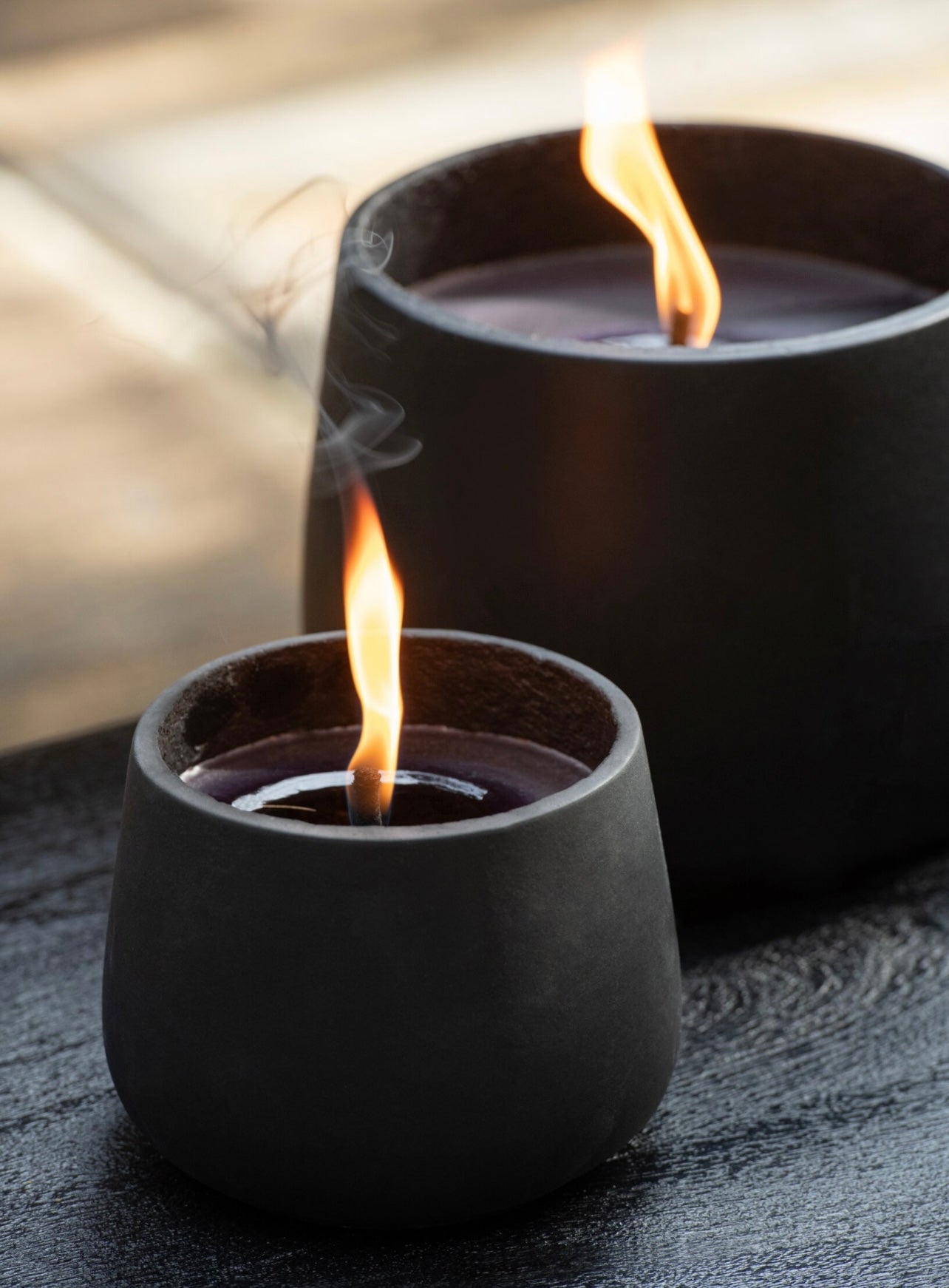 Bougie extérieure noire