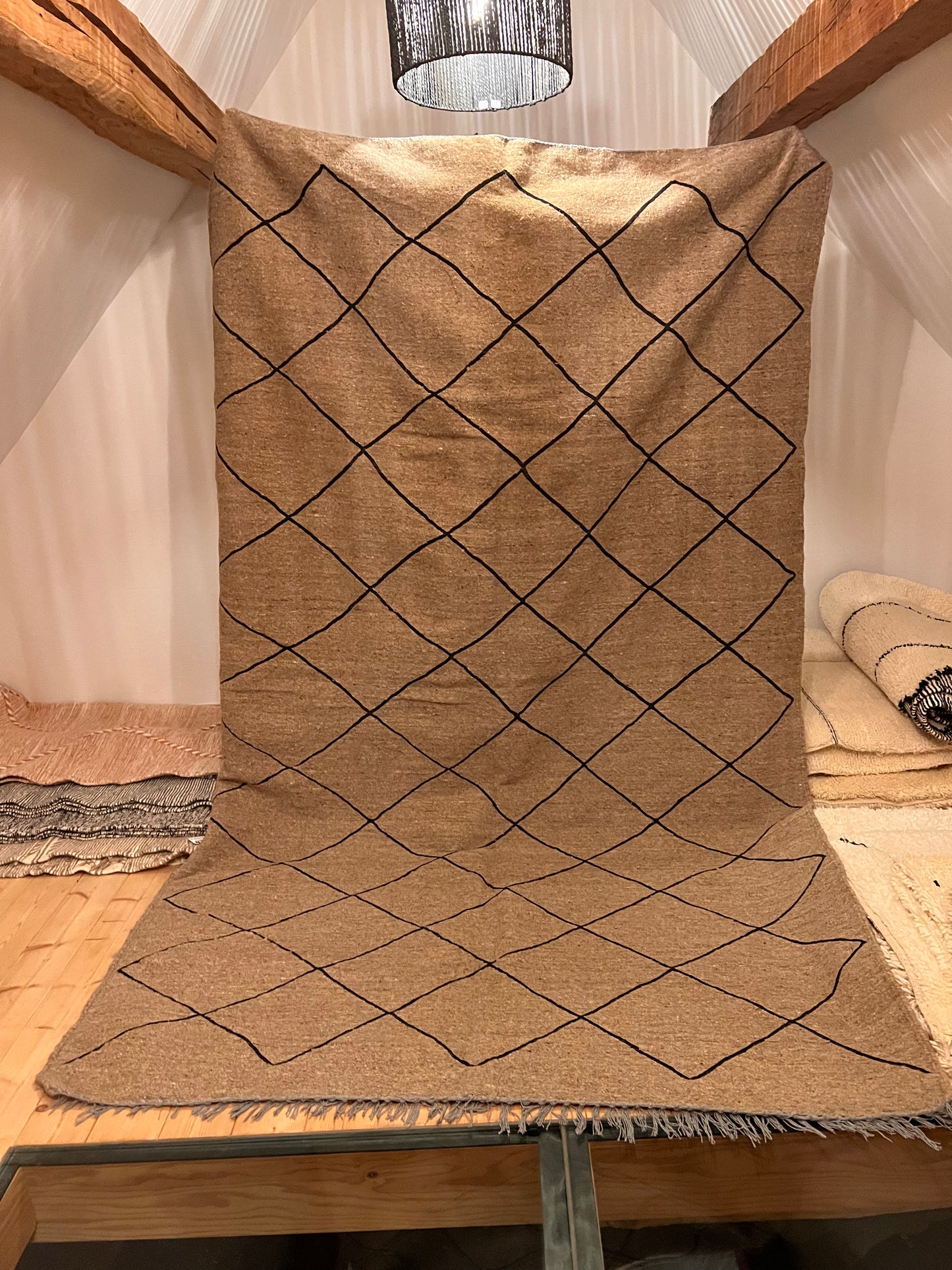 Tapis kilim L champagne 289/188cm