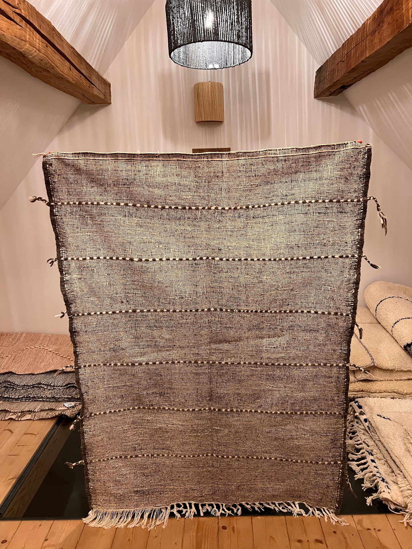 Tapis kilim S gris 104/144cm