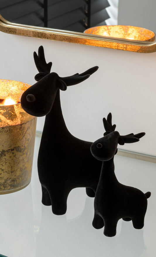 Trio de Rennes en velours noir