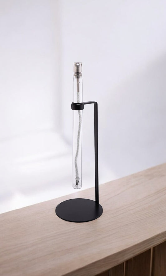 Lampe à huile bougie sur portent métallique