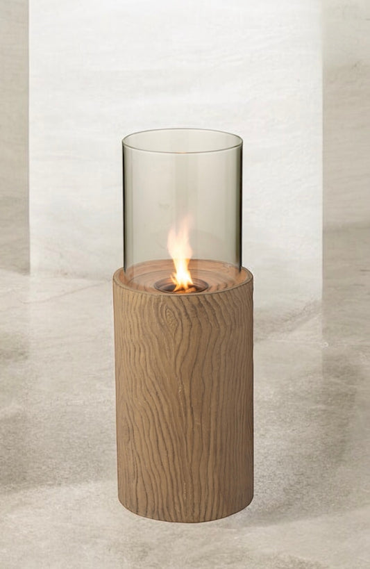 Brasero ciment effet bois ext/out S