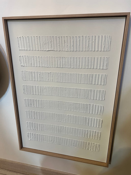 Cadre blanc à motifs peints