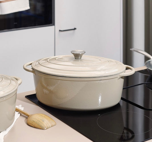 Casserole en fonte beige