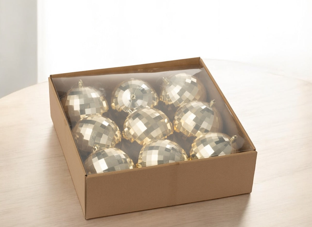 Boules disco dorées