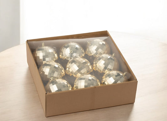 Boules disco dorées