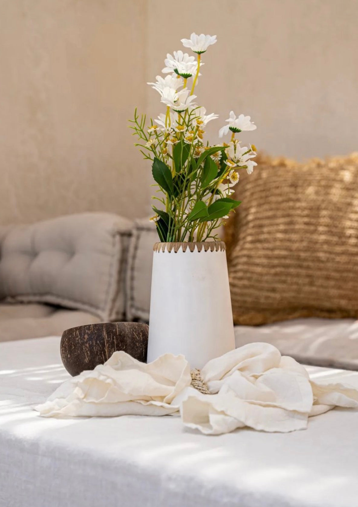 Serviettes en lin blanc (4pièces)