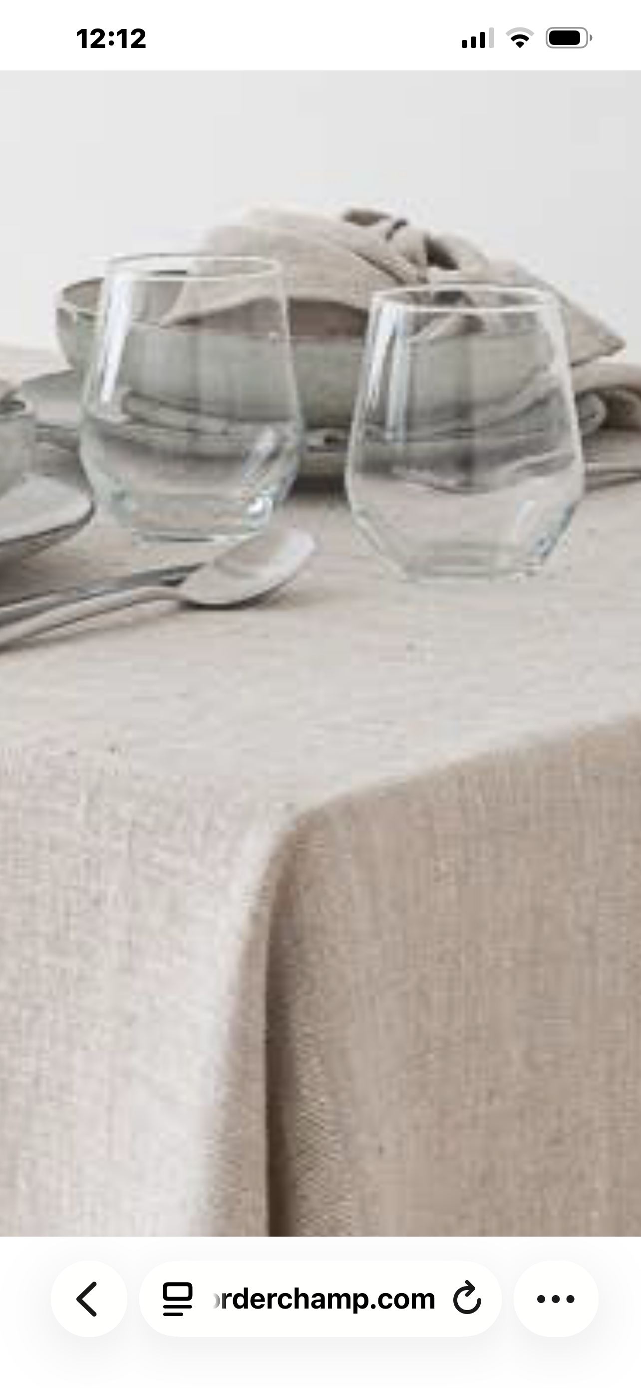 Nappe en lin beige 132/305cm