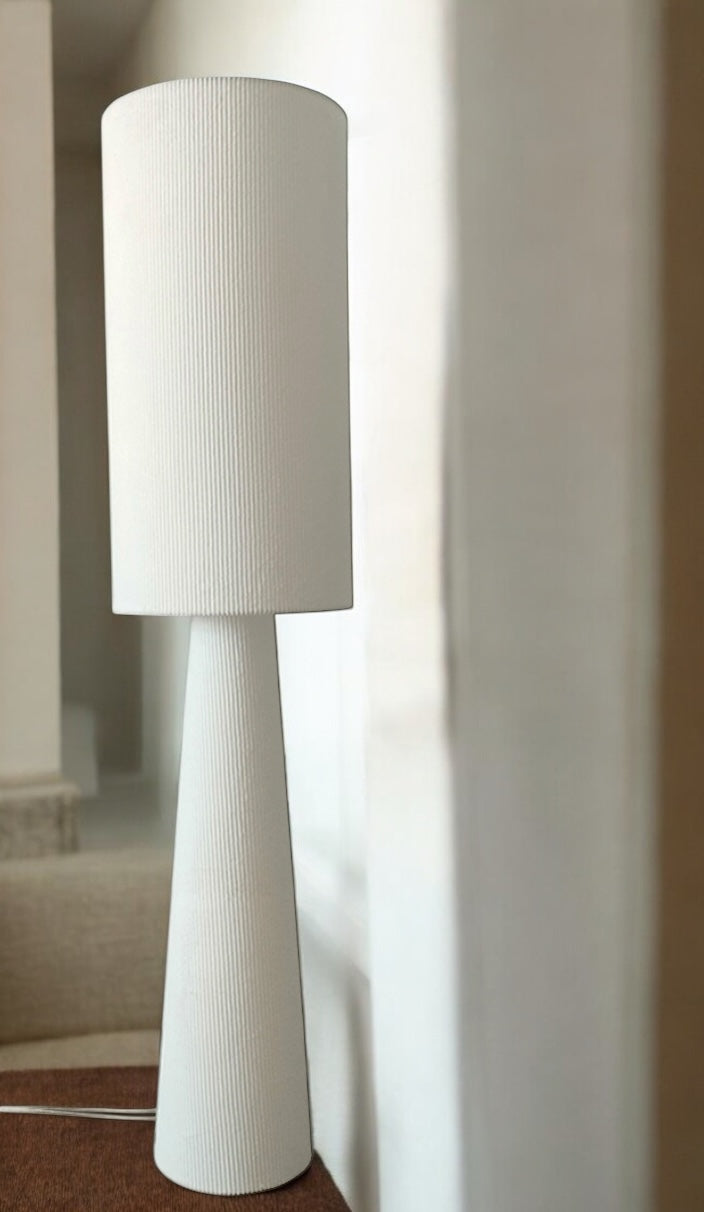 Lampe sur pied velours côtelé