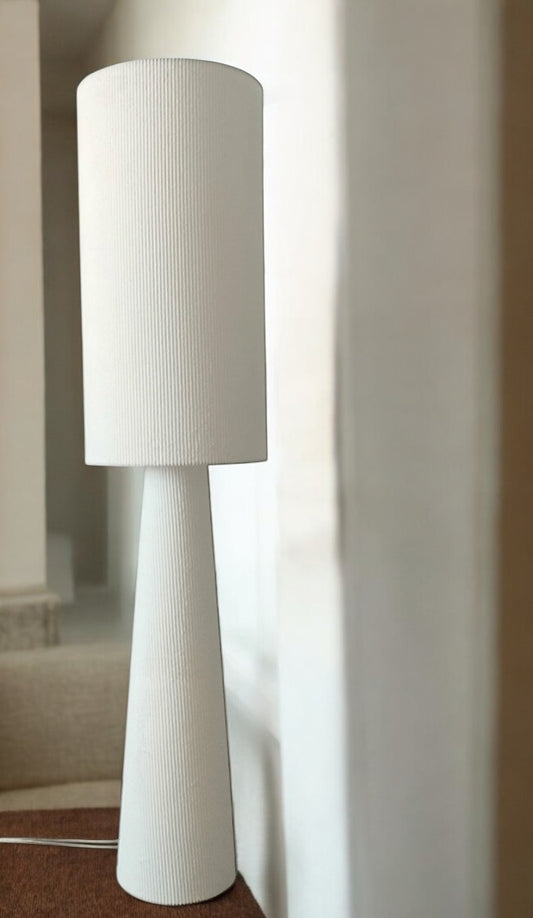 Lampe sur pied velours côtelé