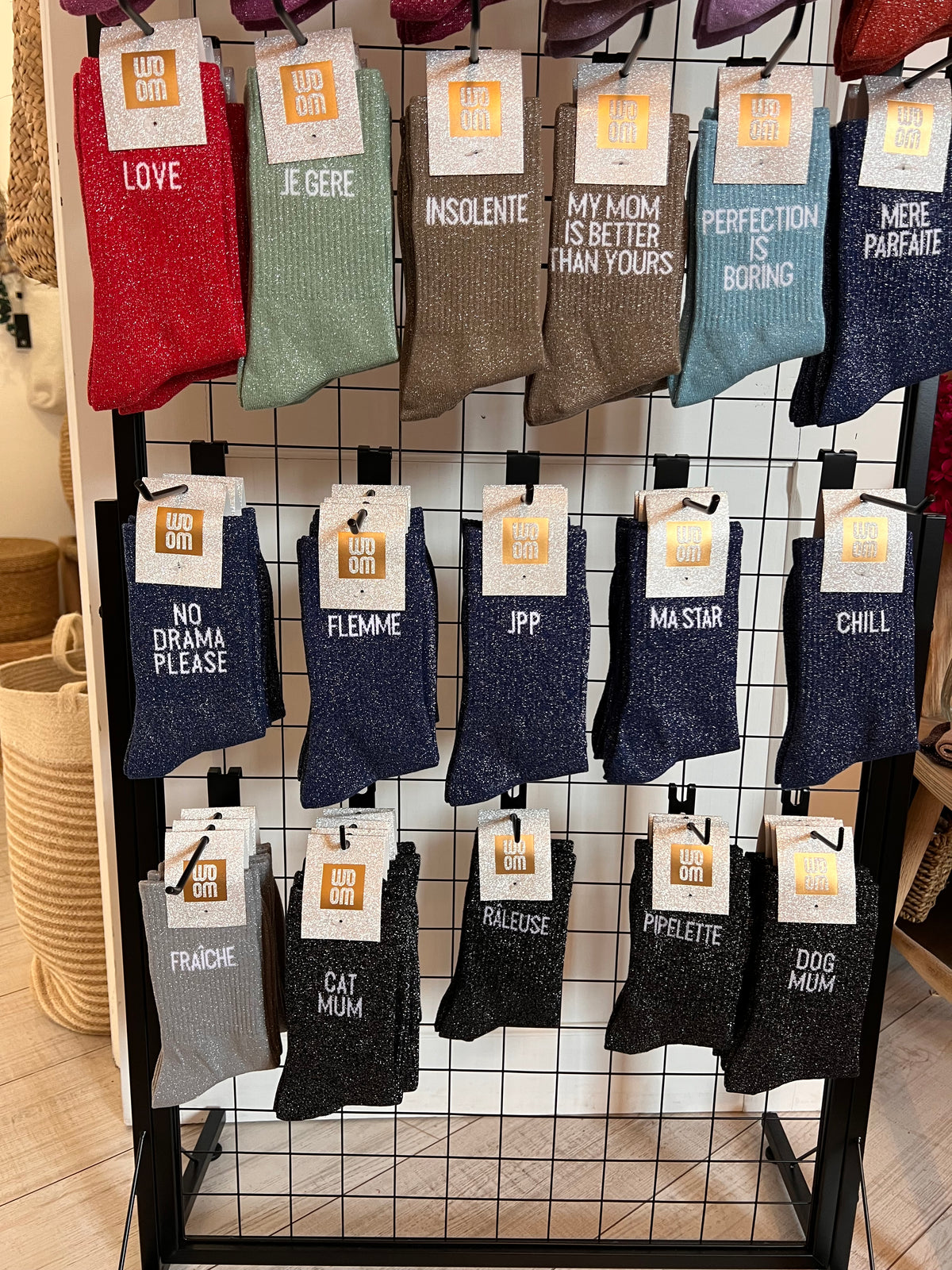 Chaussettes paillettes femmes/enfants
