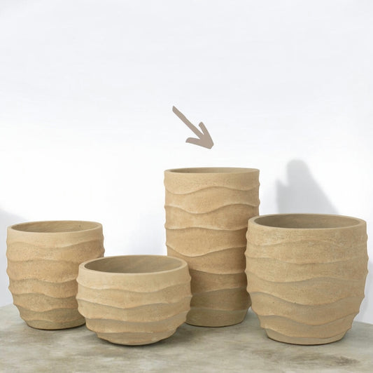 Cache-pot ext/out beige sable XL