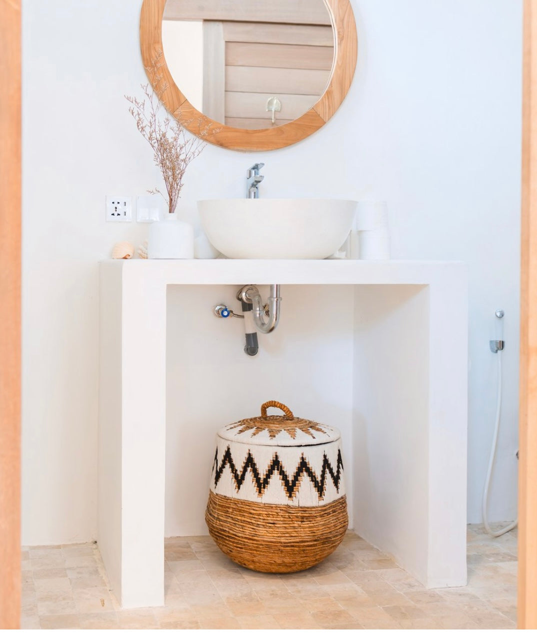 Panier avec couvercle Indo