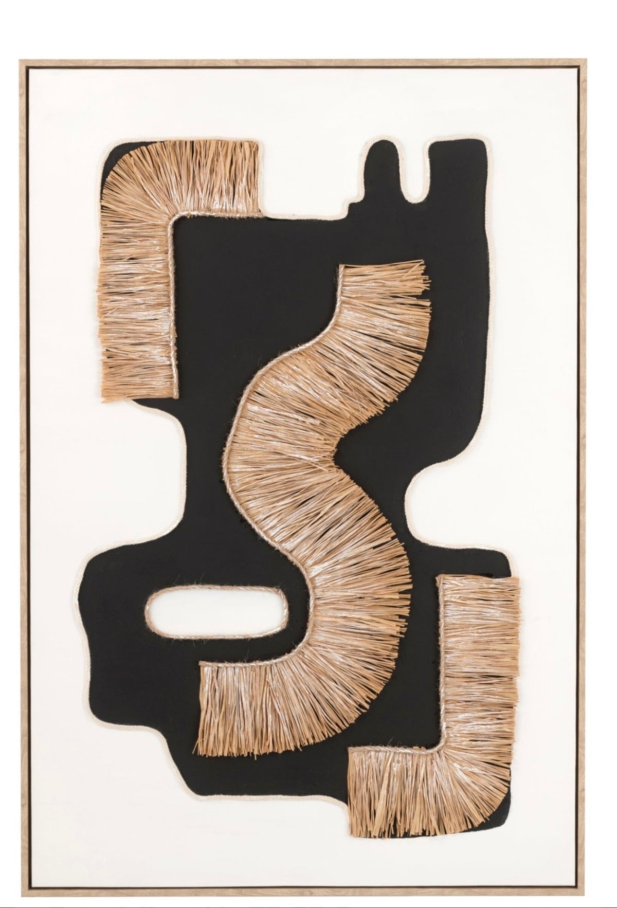 Tableau paille et bois