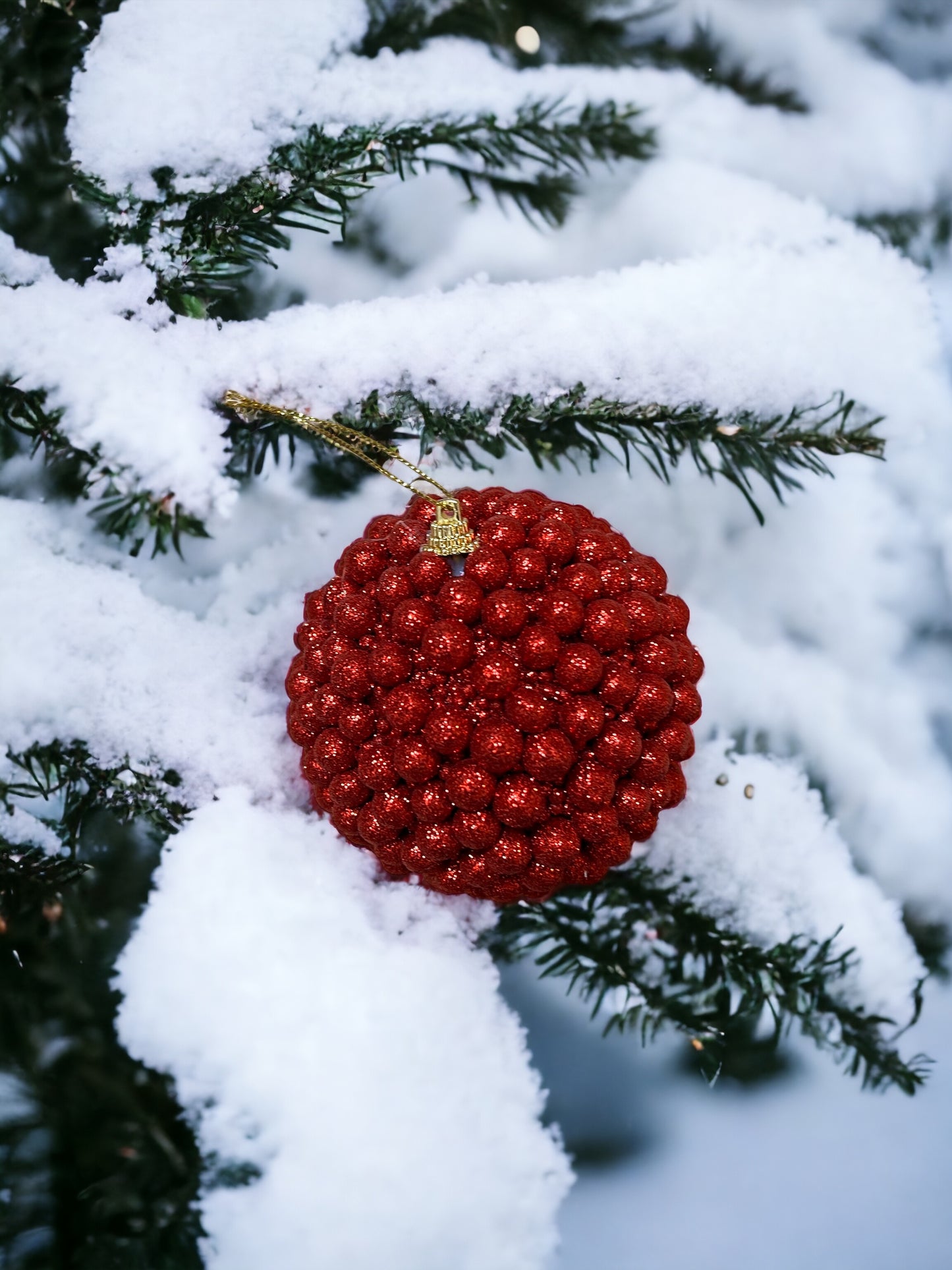 Boule billes rouges