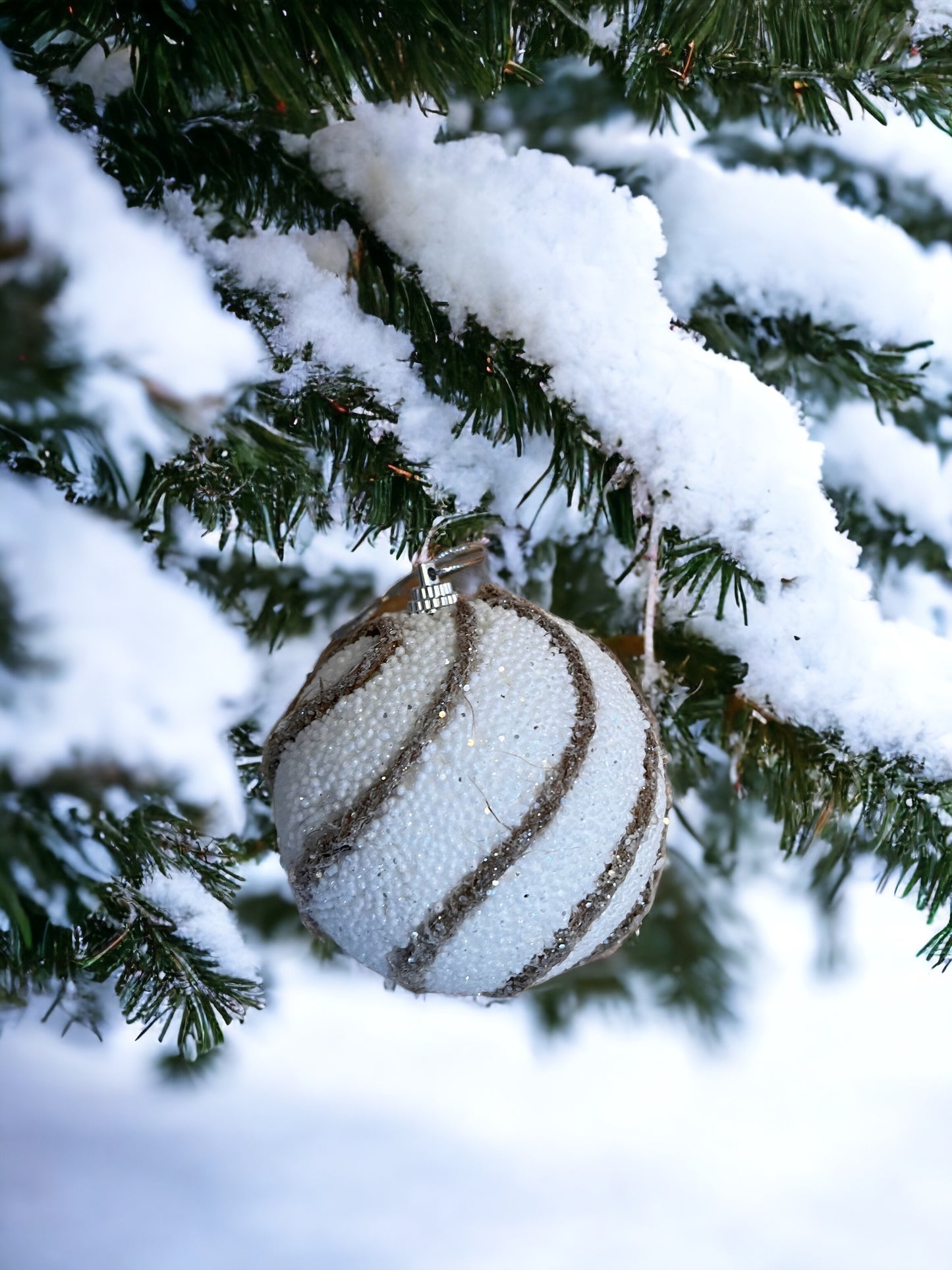 Boule pailletée et jute